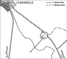 Plan du trou de mine de La Boisselle.
