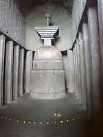 Intérieur du chaitya de Bedsa