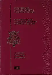 Couverture d'un passeport belge