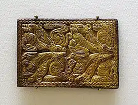 Bronze doré représentant un enchevêtrement d'animaux, IVe~IIIe siècle av. J.-C., Musée ethnologique de Berlin.