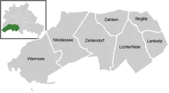 District map of Steglitz-Zehlendorf