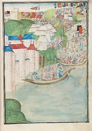 Fuite et massacre de l'armée bourguignonne.