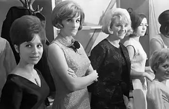 Berta Ambrož, Elda Viler et Majda Sepe au festival d'Opatija en 1965. Photo de Marjan Ciglič