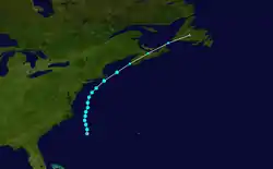 Parcours de la tempête tropicale Beryl