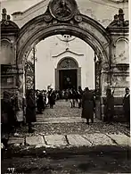 L'atrium, détruit par le régime communiste.