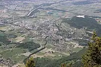 Bex en 2014 vu de la Croix de Javerne.