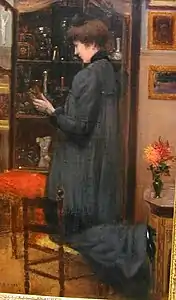 Madame Biessy à la vitrine