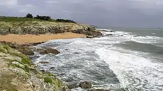 Rochers et plage de Biochon.