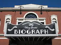 L'enseigne du Biograph.