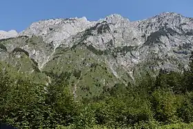 Vue du Hinteres Freieck (à gauche du centre de l'image).