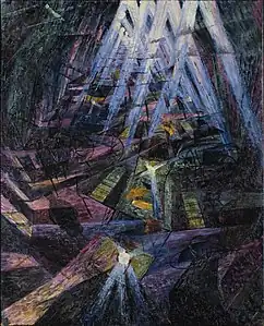 Umberto Boccioni, Les Forces d'une rue,  1911.