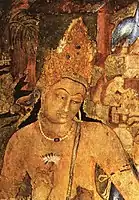 Le Bodhisattva de compassion Padmapani tenant un lotus,.