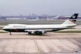 G-AWND, le 747 impliqué, ici à l'aéroport de Londres-Heathrow en mars 1985