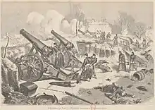 Une batterie prussienne à Fontenay-aux-Roses.