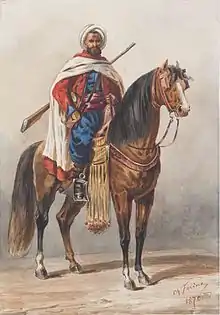 Ordonnance du colonel Bonie 3e spahi, par Charles Farine, 1870.
