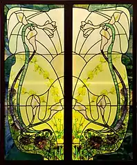 Attribué à Louis Trézel et Gambursyno, vitraux.