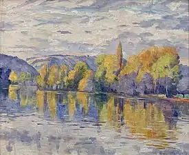 Bord de Seine à l'automne, Georgette Aguette, v. 1890-1920, musée de Grenoble.