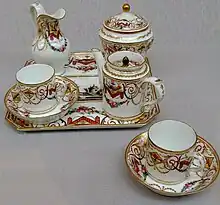 Service en porcelaine de Bordeaux, manufacture des Terres de Bordes, 1787-1790.