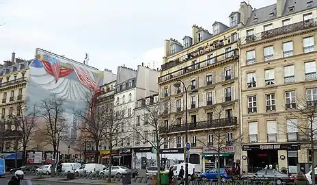 Immeubles suivant l’orientation de l’ancien bastion du 42 au 48 boulevard du Temple