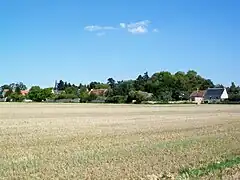 Panorama du village depuis l'ouest.