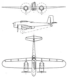 vue en plan de l’avion