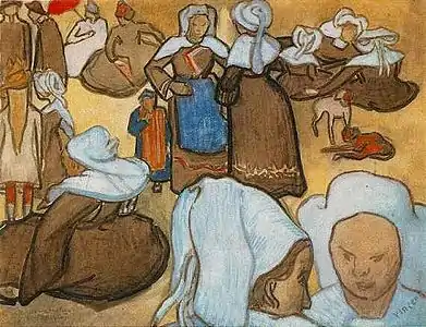 Femmes bretonnes, Vincent van Gogh, 1888.