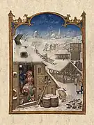 Bréviaire Grimani, le mois de février, fol. 3v.