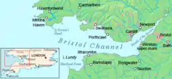 Carte du canal de Bristol.