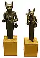 Statuettes de Bastet en bronze.