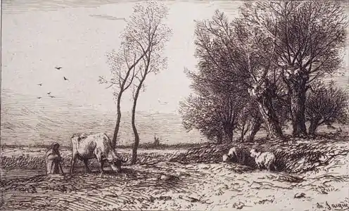 L'Hiver, entre 1863 et 1867, eau-forte, New York, Brooklyn Museum.