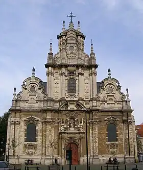 La façade de l'église du Béguinage de Bruxelles.