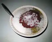 Bubur kacang hijau avec du ketan hitam, en Indonésie.