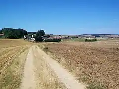 Vue du village depuis le chemin de Buhy à Ducourt.