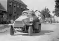 Sd.Kfz. 231 (6 roues) en manœuvre avec la IX Armée de la Heer passant dans un village de Bavière (Allemagne, Mars 1935)