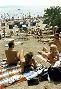 Plage naturiste à Berlin-Est (1989).