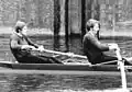 Jörg et Bernd Landvoigt (23/03/1951), rameurs d'aviron est-allemands, en 1978.