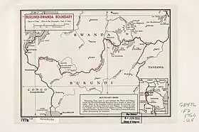 Frontière entre le Burundi et le Rwanda (en 1966).