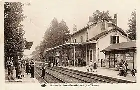 Carte postale de la gare de Bussière-Galant vers 1910.