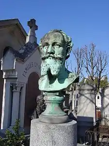 Buste d'Édouard Manet, Paris, cimetière de Passy.