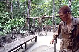 Piste au Centre d'entraînement en forêt équatoriale du 3e Régiment étranger d'infanterie (Guyane - France).