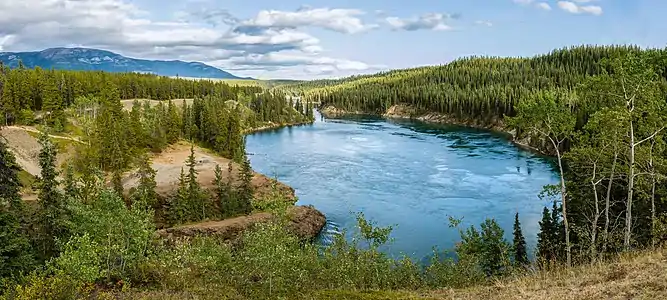 Le canyon Miles sur le fleuve Yukon, dans le Yukon (Canada).