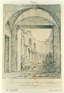 La Chapelle Sainte-Paix en 1822, dessin, Paris, Bibliothèque nationale de France.