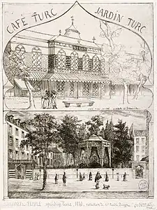 le Café et le Jardin Turc, boulevard du Temple, 1840
