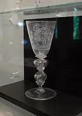 Calice (Verrerie Bonhomme, Liège, c. 1654).