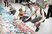 Cours de calligraphie pour enfants.