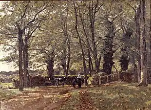 Entrée de Kerlagadic, bergères et vaches, Quimper, Musée départemental breton.