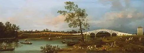 Vieux Pont de Walton, vers 1755,Centre d'art britannique de Yale.