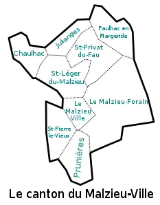 Découpe du canton de Malzieu-Ville