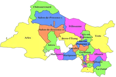 Cantons des Bouches-du-Rhône depuis 2015.