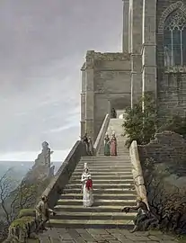 Gotische Kirche am Meer (Église gothique au bord de la mer, 1816)